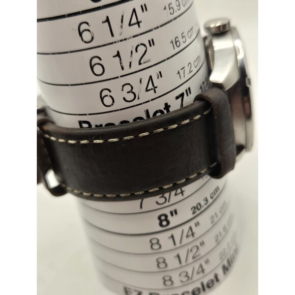 Guess Waterpro G86147g ~ Men's Brown Dial & Leather Band Wristwatch ~ 42mm - Picture 8 of 12